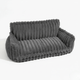 Fluffy Orthopedic Dog Bed for Large & Extra Large Dogs, Calming Plush Sofa Bed with Curved Bolster Support and Egg-Crate Foam Base