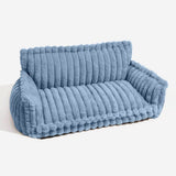 Fluffy Orthopedic Dog Bed for Large & Extra Large Dogs, Calming Plush Sofa Bed with Curved Bolster Support and Egg-Crate Foam Base