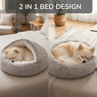 Cozy Plush  Pet Cave Bed