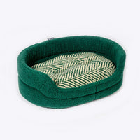 Sherpa Fleece Green Herringbone Slumber Bed