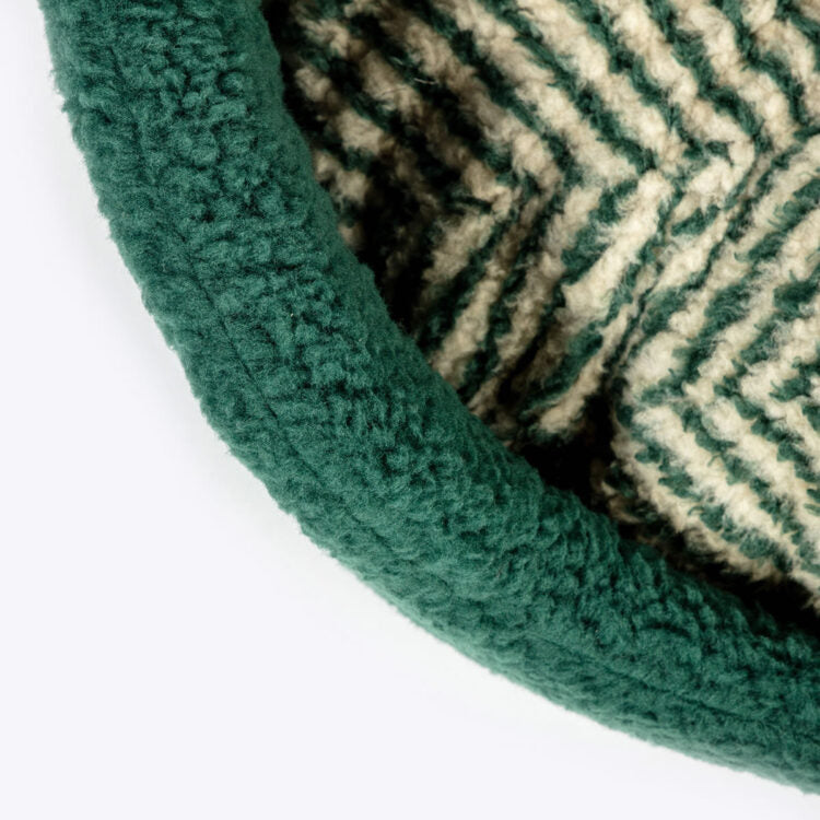 Sherpa Fleece Green Herringbone Slumber Bed