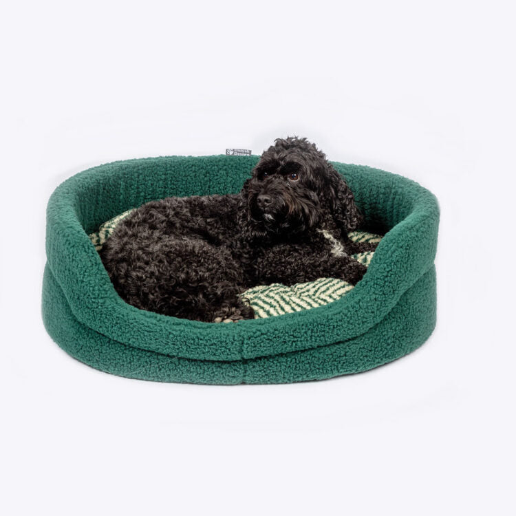 Sherpa Fleece Green Herringbone Slumber Bed