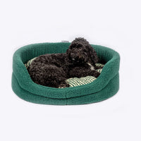 Sherpa Fleece Green Herringbone Slumber Bed