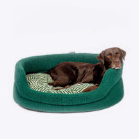 Sherpa Fleece Green Herringbone Slumber Bed