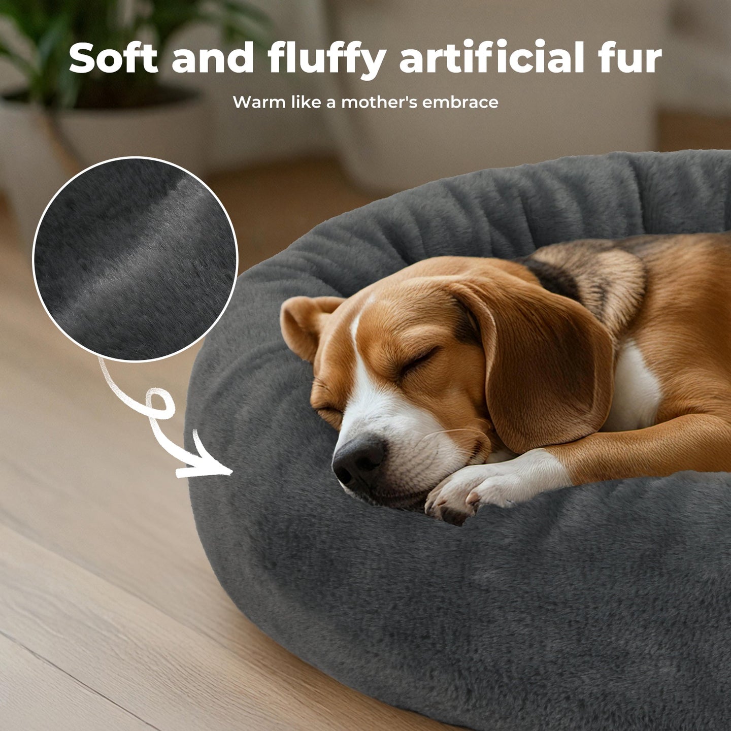 Small Dog Bed Donut Cushion Calming