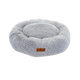 Baker & Bray calming donut dog bed light grey on white background