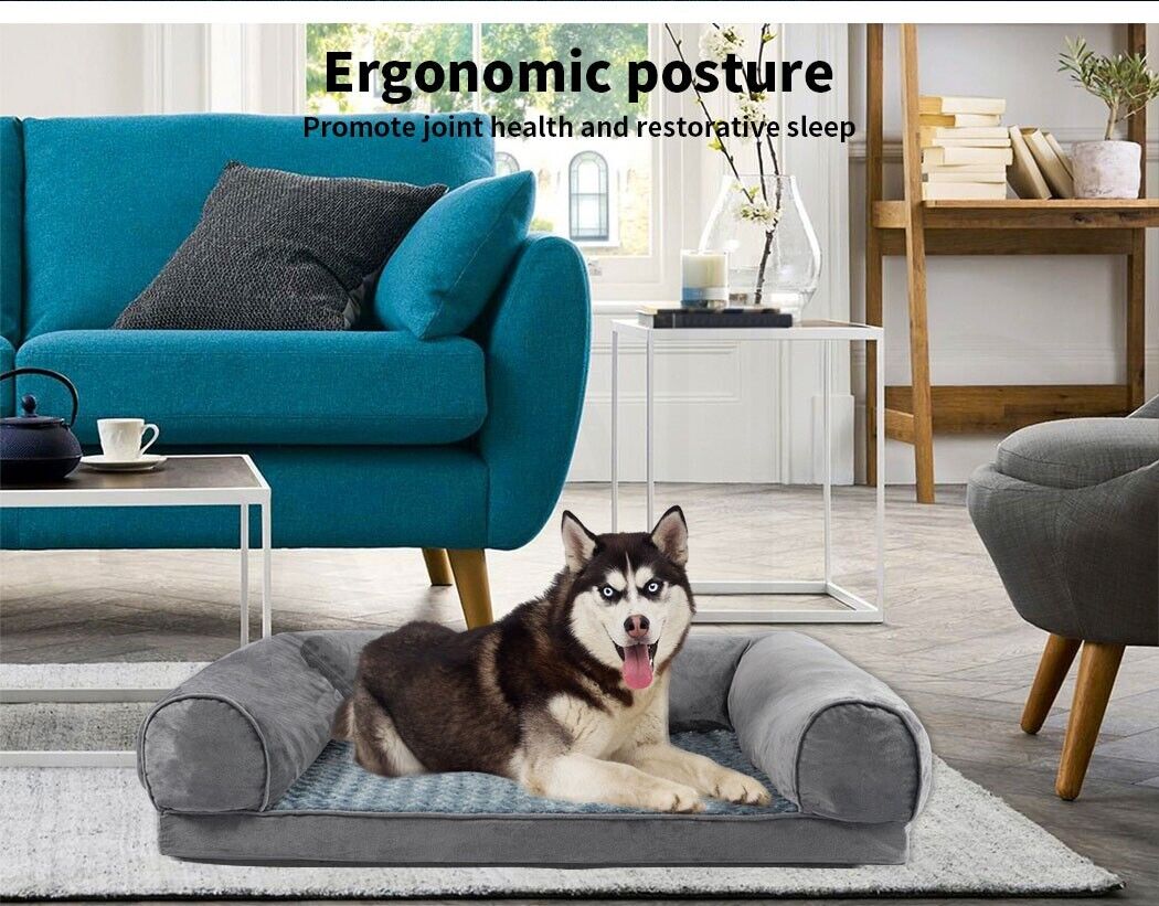 Joint & Spine Support Large Dog Bed,Roomy Soft Foam Mattress